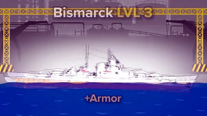 ⚓Bismarck Level Up _ Battleship Animation