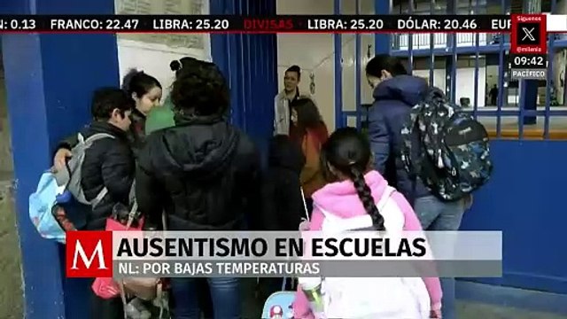 Se reporta ausentismo en escuelas de Nuevo León por bajas temperaturas