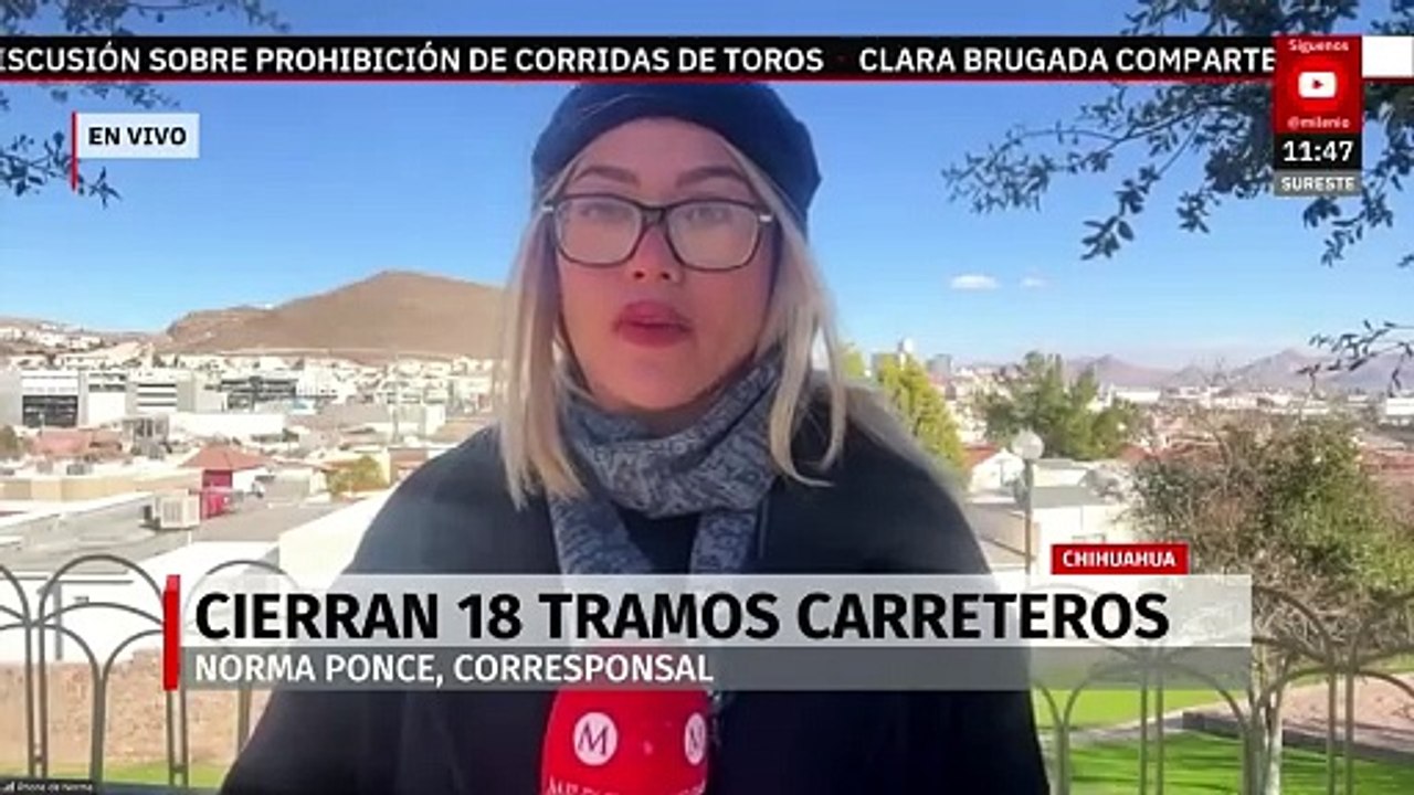 Nieve paraliza Chihuahua; cierran 18 tramos carreteros en 24 municipios