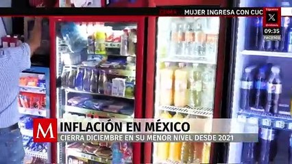 Inflación en México cierra diciembre en su nivel más bajo desde 2021