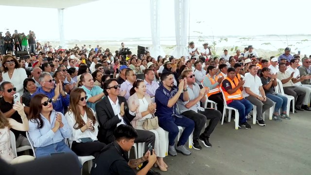 Broll de la constatación de obra realizada por el presidente Daniel Noboa en el paso lateral Santa Elena - La Libertad - Salinas 09 ENERO 2025