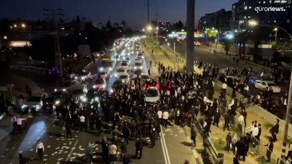 احتجاجات اليهود المتشددين في تل أبيب على التجنيد في الجيش الإسرائيلي