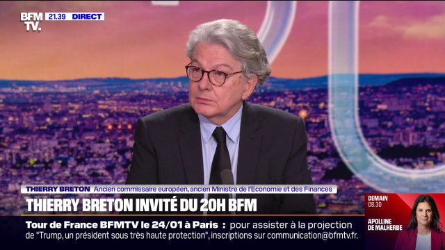 Soutien d'Elon Musk à l'AFD: Il est parfaitement légitime à exprimer son opinion , estime Thierry Breton (ancien commissaire européen et ministre de l'Économie)