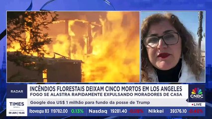 Jornalista brasileira atualiza situação de momento dos incêndios na Califórnia