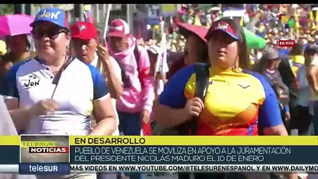 Continúan las movilizaciones en la Gran Caracas por motivo de la juramentación del Pdte. Maduro