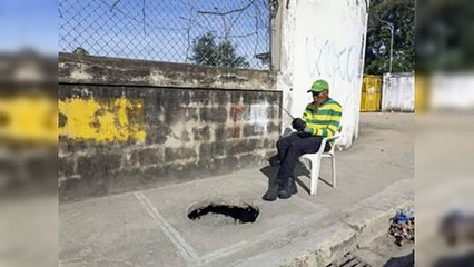 Hoyo en acera de la avenida Luperón es peligroso y contaminante