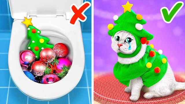 OH NO 😰🎄🎅 Turn broken dolls into Santa decorations