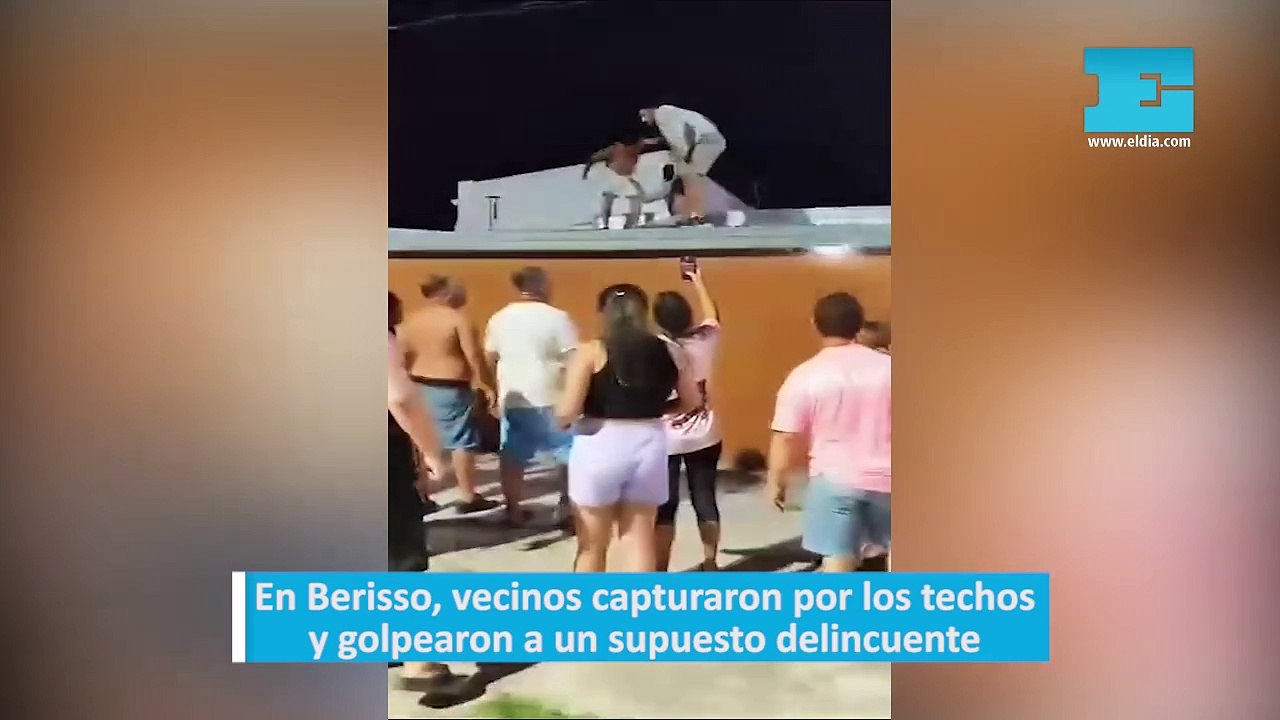 En Berisso, vecinos capturaron por los techos y golpearon a un supuesto delincuente