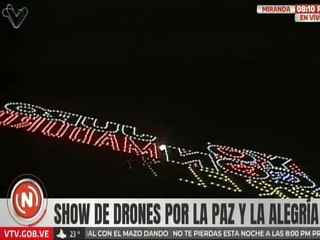 Gobierno Nacional realiza show de drones por la paz y la alegría de Venezuela