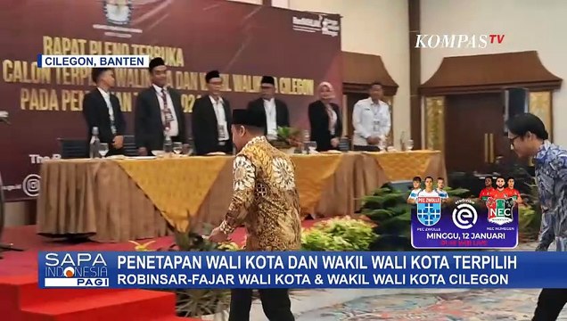 KPU Tetapkan Paslon Terpilih Robinsar-Fajar Sebagai Wali Kota dan Wakil Wali Kota Cilegon
