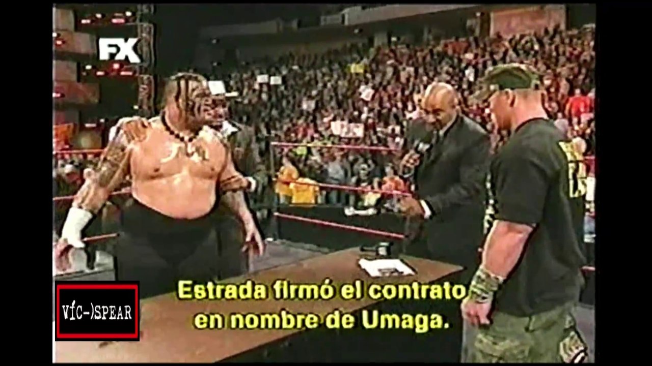 Firma de contrato entre John Cena y Umaga - WWE...