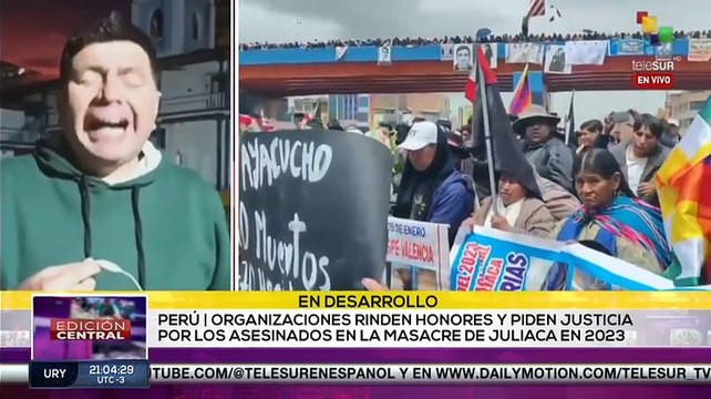 En Perú, organizaciones sociales se movilizaron por los asesinados en la masacre de Juliaca