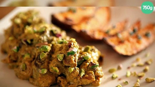 Agneau Korma à ma façon et patates douces rôties à la coriandre