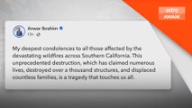 Anwar zahir ucapan takziah atas kebakaran hutan California