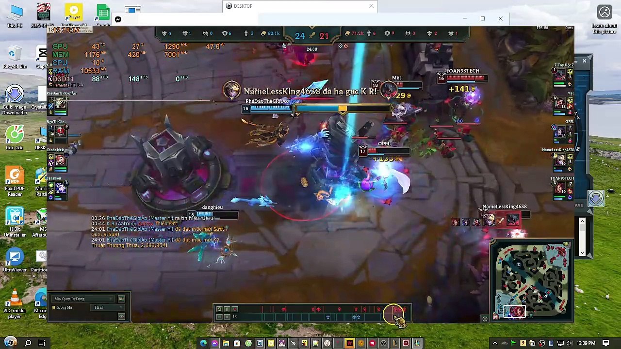 lol cpu gpu usage very low vs very high setting