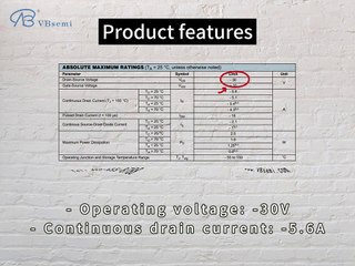UT2352L-AE3-R-VB is a SOT23 package P-Channel field effect MOS tube