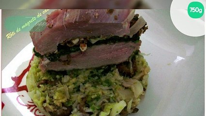 Rôti de magrets de canard farci