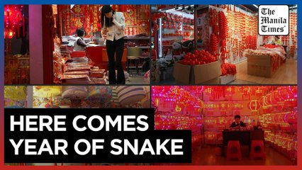 Lunar New Year decorations on sale at China's Yiwu Market