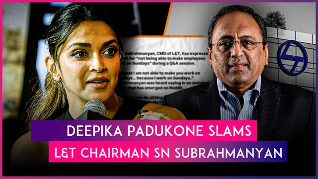Deepika Padukone Calls Out L&T Chairman SN Subrahmanyan For 90-Hour Workweek Remarks
