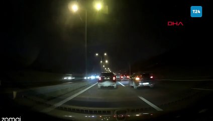 TEM Otoyolu'nda makas atma kazası kamerada
