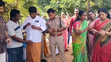 Theni collector office pongal celebration