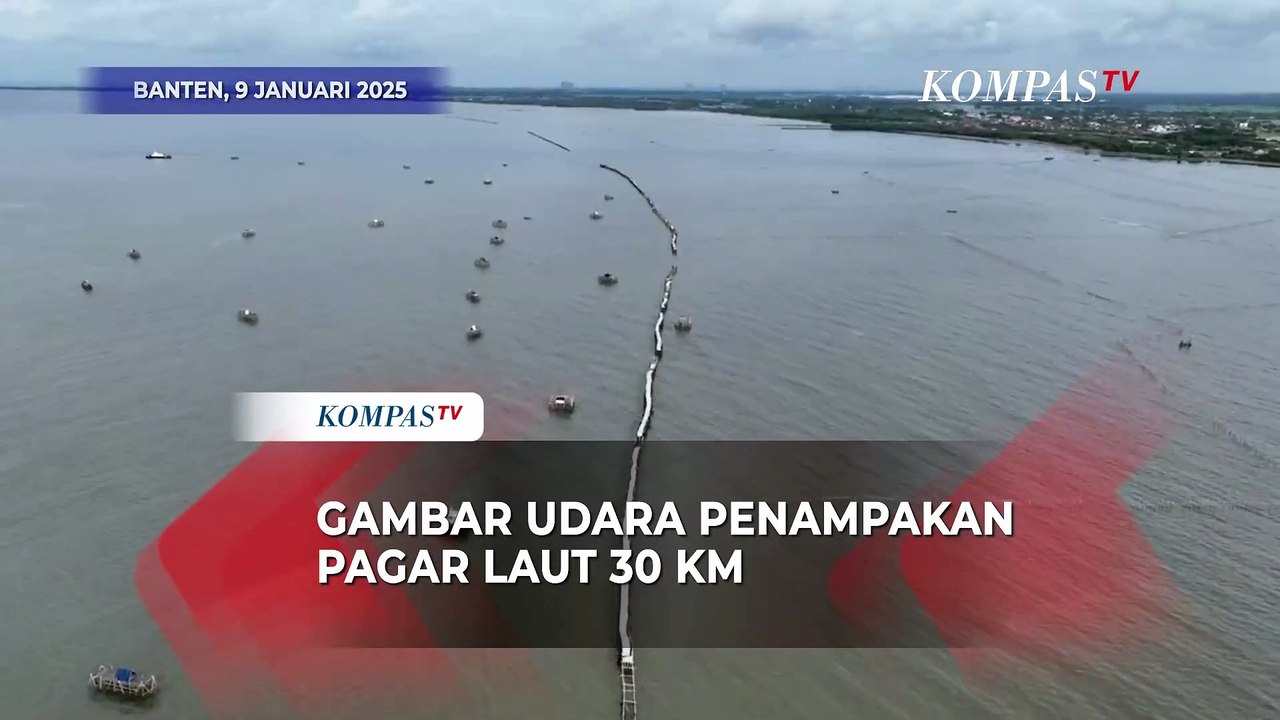 Gambar Udara Penampakan Pagar Laut Misterius Me...