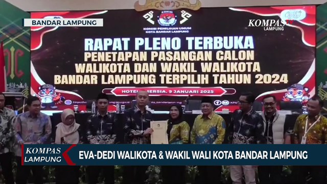 Eva-Deddy Ditetapkan Walikota & Wakil Walikota Bandar Lampung