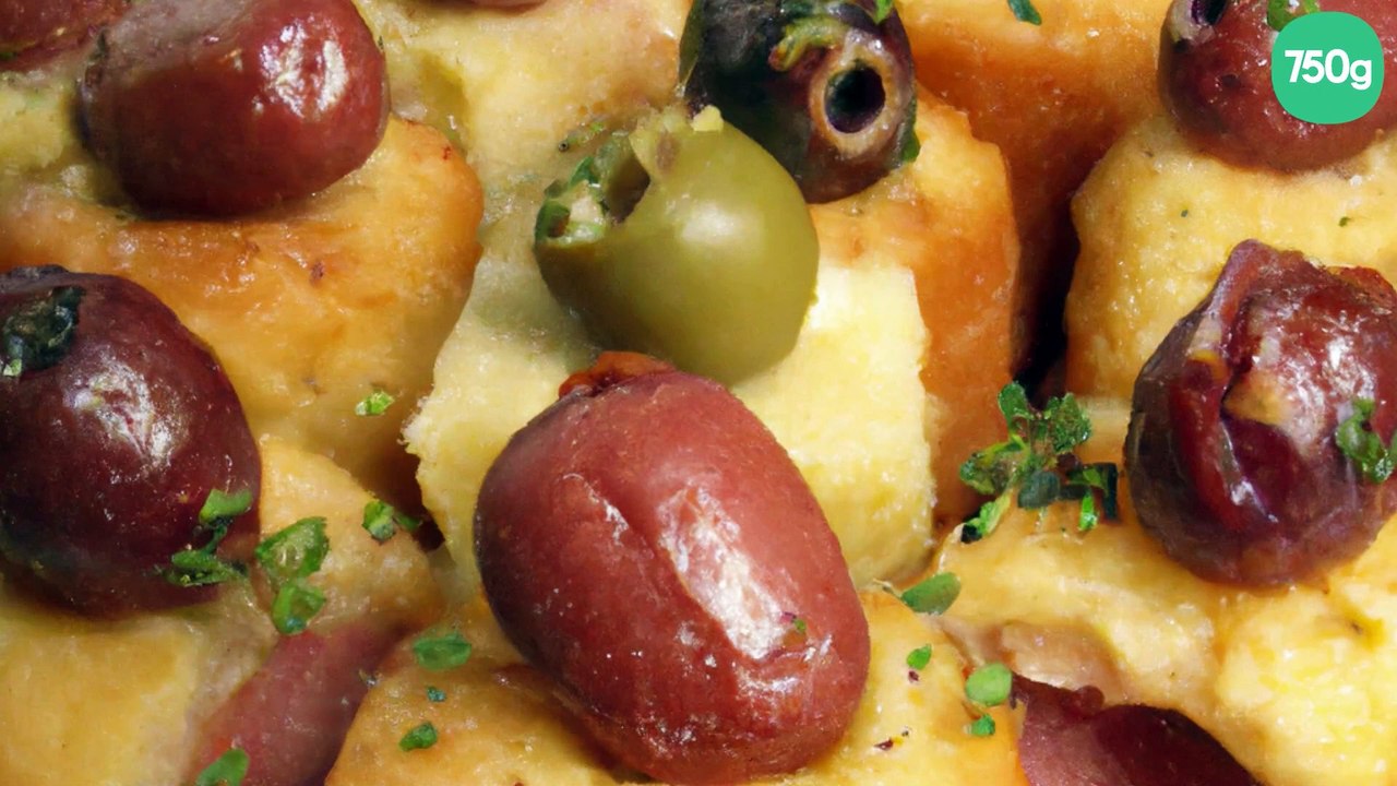 Mini cakes olives saucisses