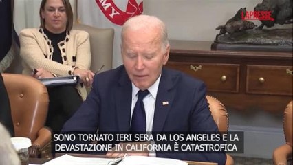 Biden: «La devastazione in California e a Los Angeles è catastrofica»