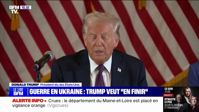 C'est une guerre qui n'aurait jamais eu lieu si j'avais été président : Donald Trump veut mettre fin à la guerre en Ukraine aussi vite que possible