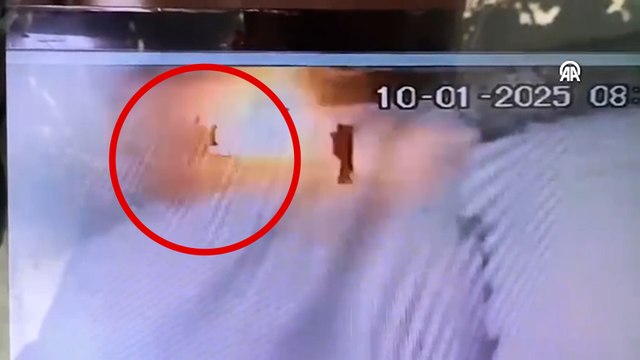 Doğal Gaz bomba gibi patladı! Dehşet anları kamerada