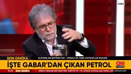 Ahmet Hakan canlı yayında Gabar'ın petrolünü kokladı