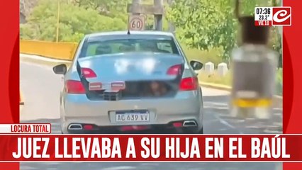 Juez llevaba a su hija dentro del baúl de su auto y se excusó de manera insólita