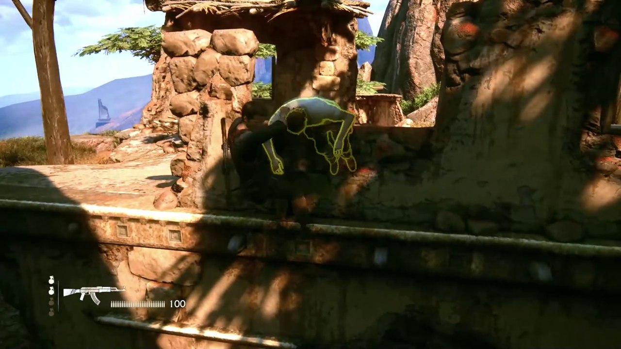 UnCharted4 Stealth Hard Mode - Volcano Ruins 1 Fight PC #gaming#pcgaming#gameplay#uncharted4