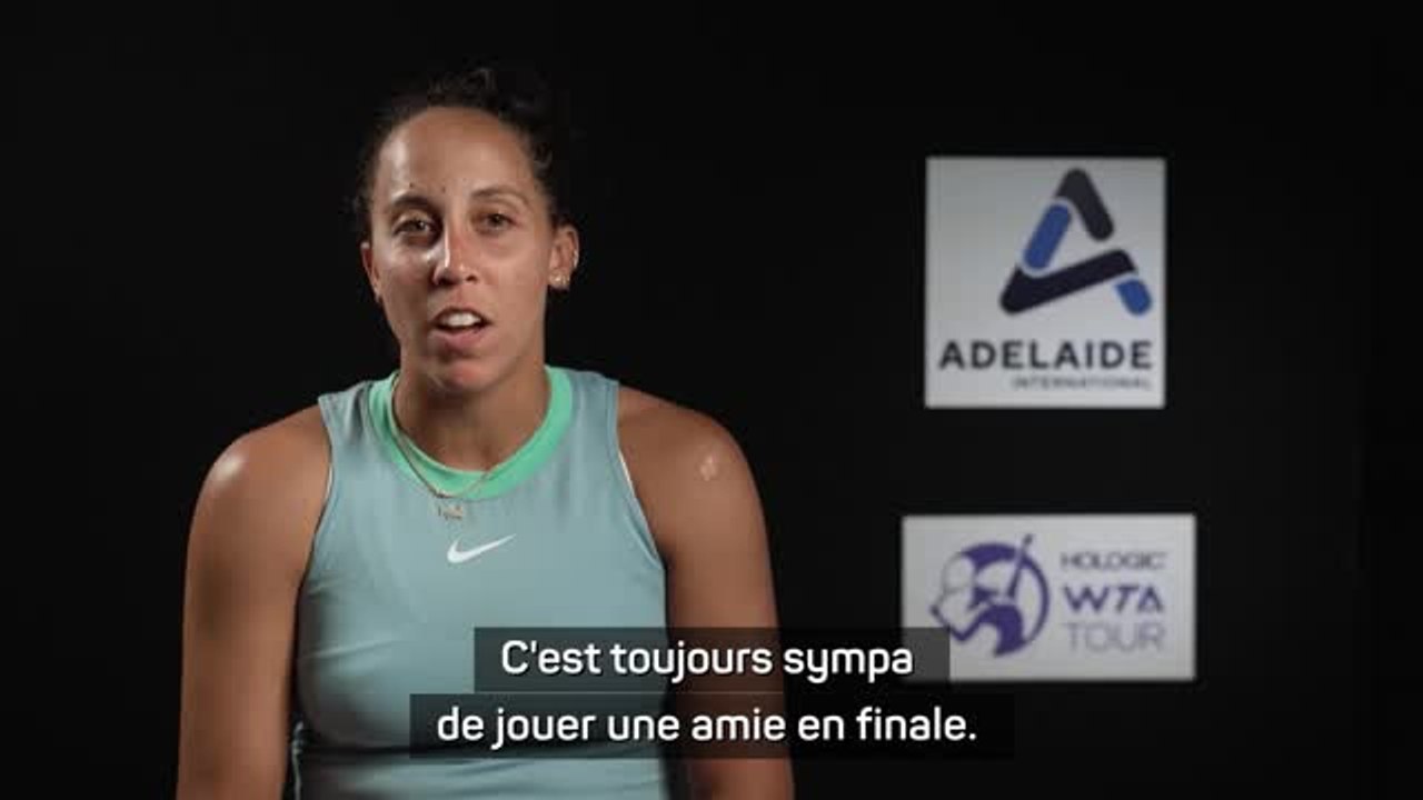 Adelaïde - Keys : "Jouer une finale contre une amie aussi proche que Jess, c'est spécial"