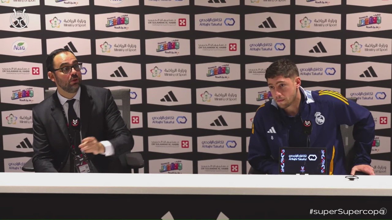 Rueda de prensa de Fede Valverde, Real Madrid vs. FC Barcelona de la Supercopa de España