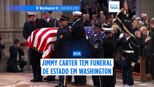 Biden faz emotivo elogio fúnebre no último adeus a Jimmy Carter