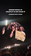 Gender reveal at Coldplay concert