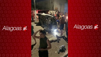 Acidente em Arapiraca: Jovem capota caminhonete e foge do local