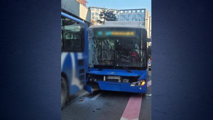 성남에서 시내버스끼리 추돌...5명 다쳐 / YTN