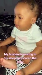 There babies are shocked at dad snoring😂 _funnyprank _funny _funnytiktok(360P)