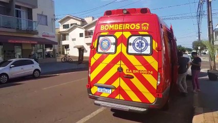 Motociclista fica ferido após colisão com carro na Rua General Osório