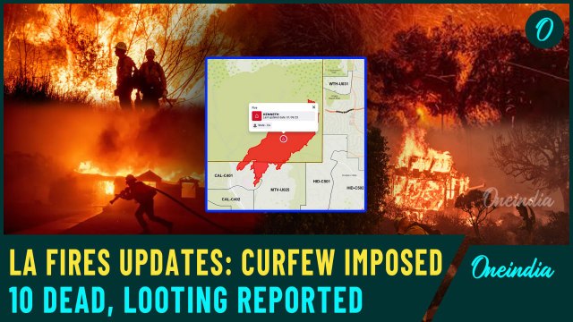 10 dead as LA wildfires force 180,000 evacuations, destroy homes, amid curfew and looting reports