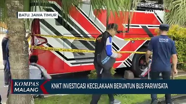 KNKT Investigasi Kecelakaan Beruntun Bus Pariwisata di Kota Batu
