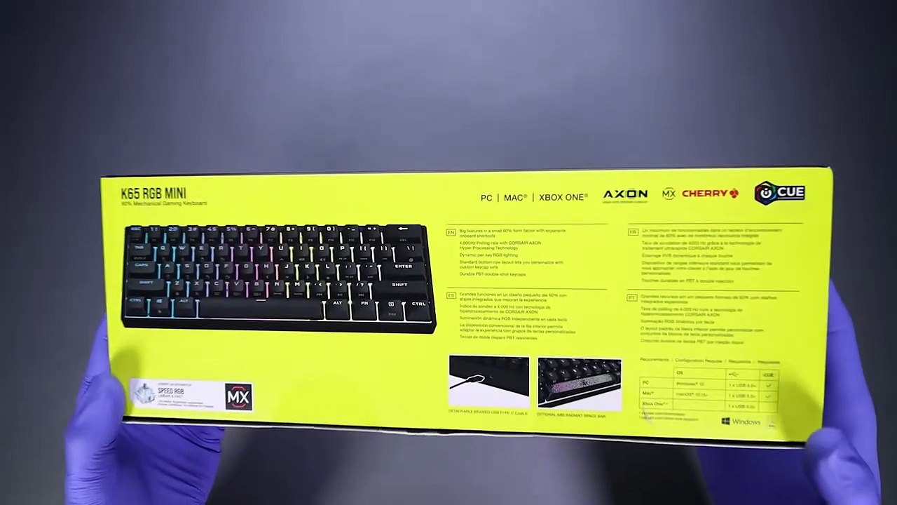 Corsair K65 RGB Mini Mechanical Gaming Keyboard Unboxing