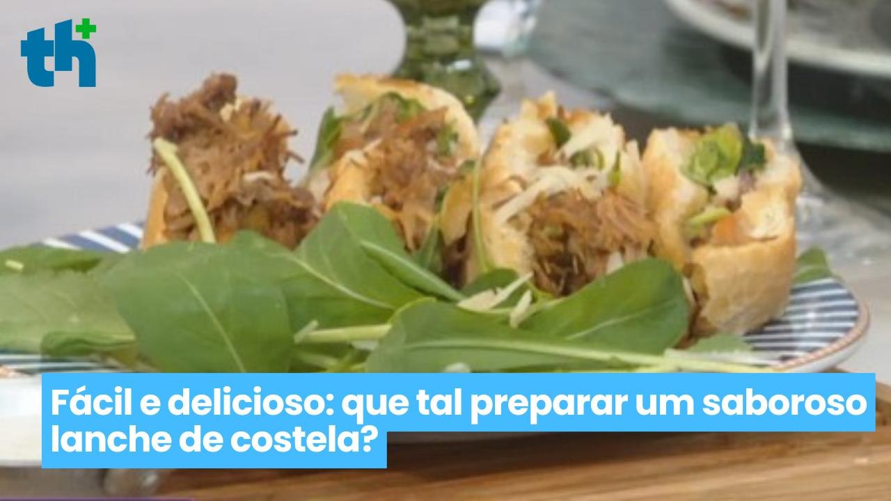 Fácil e delicioso: que tal preparar um saboroso lanche de costela?