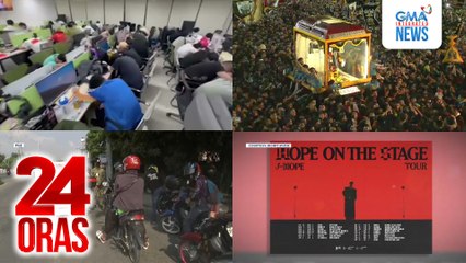 24 Oras: (Part 1) 8M deboto, lumahok sa Pista ng Poong Jesus Nazareno; umano'y pugad ng love at investment scam, bistado; nasa 1M miyembro ng INC, inaasahang pupunta sa Quirino Grandstand sa Lunes para sa National Rally for Peace, atbp