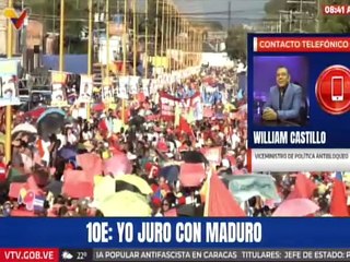 Vicemin. Castillo aseguró que la juramentación del Pdte. Nicolás Maduro es una muestra democrática