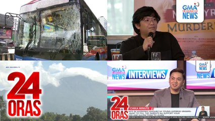 24 Oras: (Part 3) Paglilinaw ng kampo ni Darryl Yap kaugnay sa utos ng korte; karambola sa EDSA busway; state of calamity dahil sa Mt. Kanlaon; pagsisimula ng Sinulog Festival; emosyonal na panayam kay "The Voice USA" Grand Winner Sofronio Vasquez