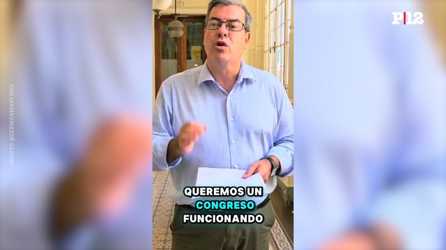 Queremos un congreso funcionando : Germán Martínez acusó al gobierno de impedir acciones del Congreso